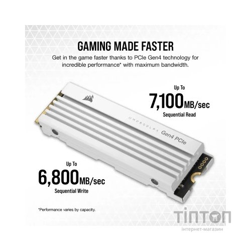 Накопичувач SSD M.2 2280 2TB MP600PRO LPX Corsair (CSSD-F2000GBMP600PLPW)