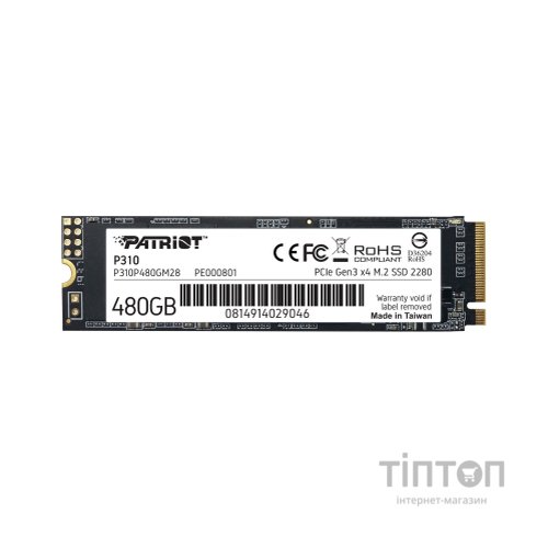 Накопичувач SSD M.2 2280 480GB Patriot (P310P480GM28)