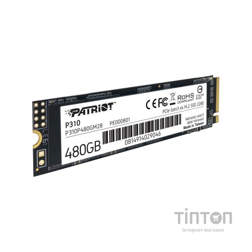 Накопичувач SSD M.2 2280 480GB Patriot (P310P480GM28)
