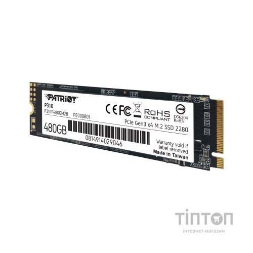 Накопичувач SSD M.2 2280 480GB Patriot (P310P480GM28)