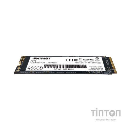 Накопичувач SSD M.2 2280 480GB Patriot (P310P480GM28)