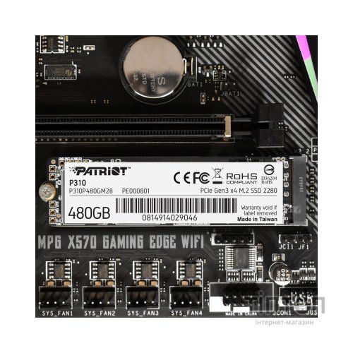 Накопичувач SSD M.2 2280 480GB Patriot (P310P480GM28)