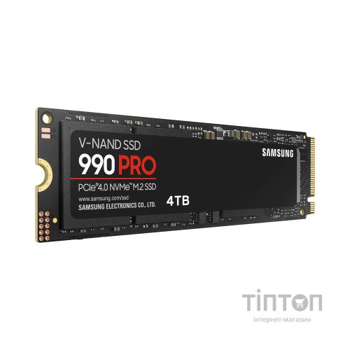Накопичувач SSD M.2 2280 4TB 990 PRO Samsung (MZ-V9P4T0BW)