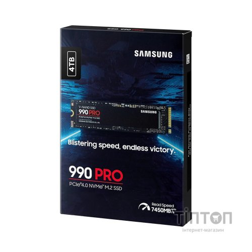 Накопичувач SSD M.2 2280 4TB 990 PRO Samsung (MZ-V9P4T0BW)