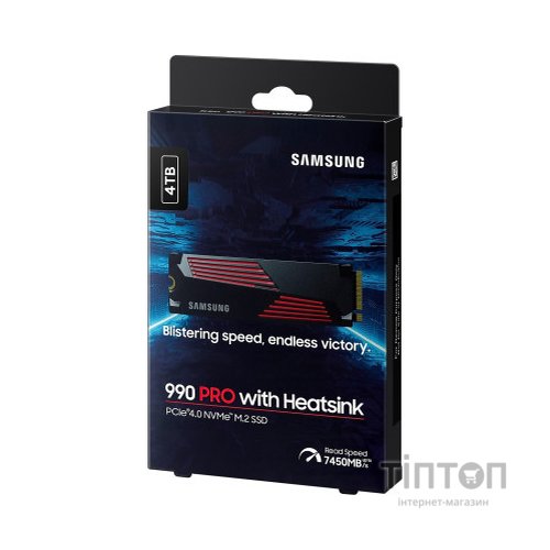 Накопичувач SSD M.2 2280 4TB 990 PRO with Heatsink Samsung (MZ-V9P4T0CW)