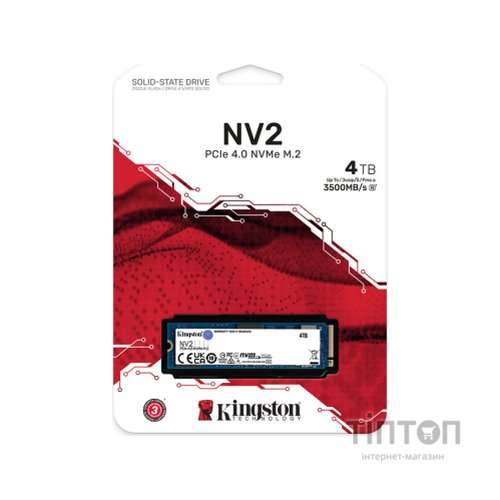 Накопичувач SSD M.2 2280 4TB Kingston (SNV2S/4000G)