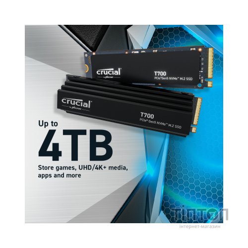 Накопичувач SSD M.2 2280 4TB T700 Micron (CT4000T700SSD3)