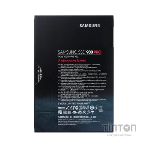 Накопичувач SSD M.2 2280 500GB 980 PRO Samsung (MZ-V8P500BW)