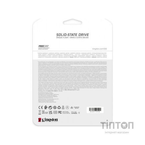 Накопичувач SSD M.2 2280 500GB Kingston (SFYRS/500G)