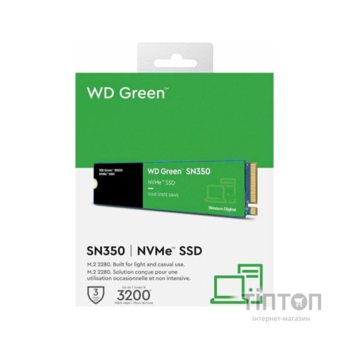 Накопичувач SSD M.2 2280 500GB SN350 WD (WDS500G2G0C)