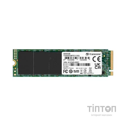 Накопичувач SSD M.2 2280 500GB Transcend (TS500GMTE110Q)