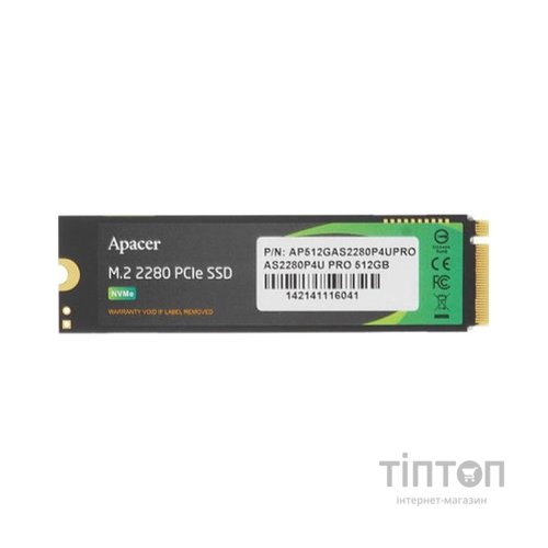 Накопичувач SSD M.2 2280 512GB Apacer (AP512GAS2280P4UPRO-1)