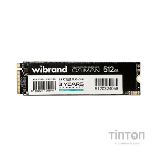 Накопичувач SSD M.2 2280 512GB Caiman Wibrand (WIM.2SSD/CA512GB)