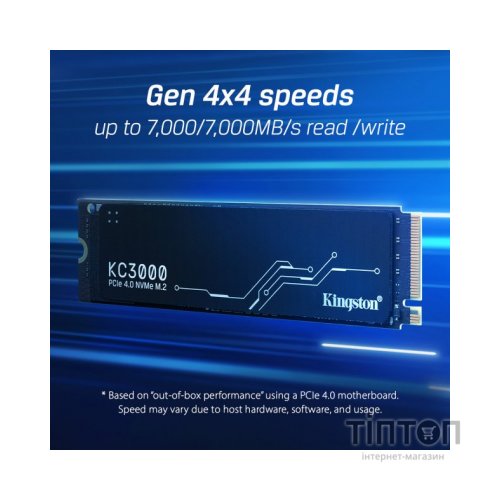 Накопичувач SSD M.2 2280 512GB Kingston (SKC3000S/512G)