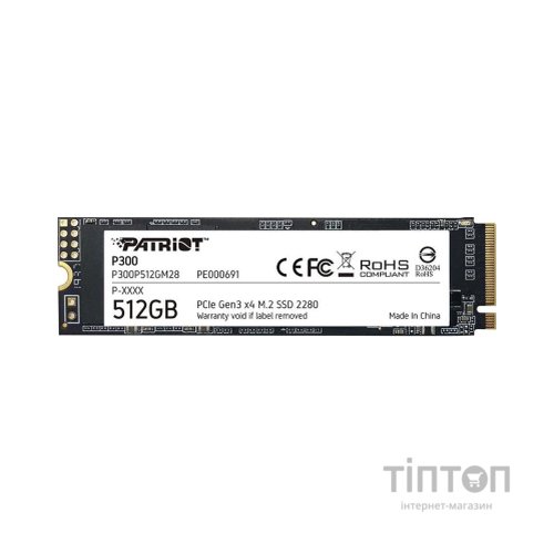 Накопичувач SSD M.2 2280 512GB Patriot (P300P512GM28)