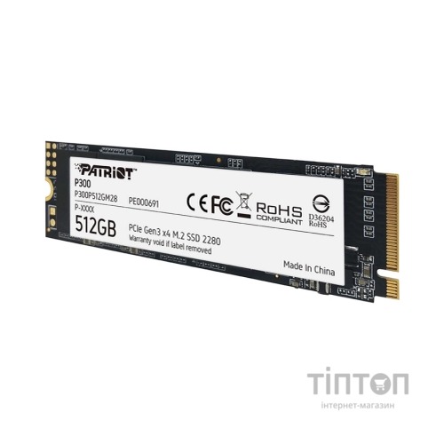 Накопичувач SSD M.2 2280 512GB Patriot (P300P512GM28)
