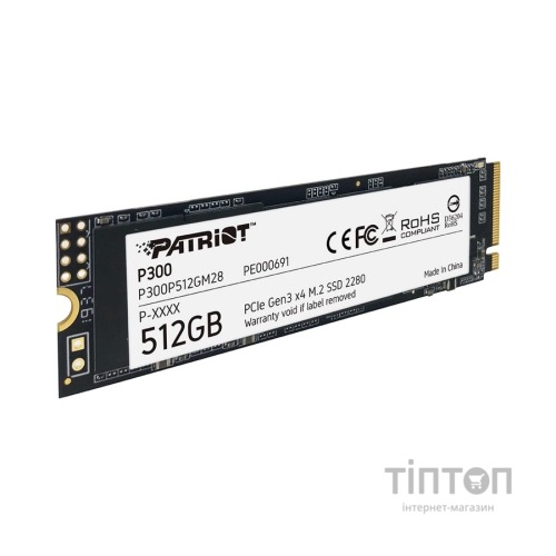 Накопичувач SSD M.2 2280 512GB Patriot (P300P512GM28)
