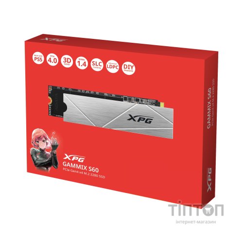 Накопичувач SSD M.2 2280 512GB XPG GAMMIX S60 ADATA (AGAMMIXS60-512G-CS)