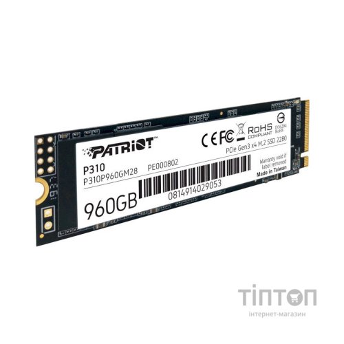 Накопичувач SSD M.2 2280 960GB Patriot (P310P960GM28)