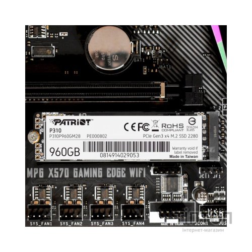 Накопичувач SSD M.2 2280 960GB Patriot (P310P960GM28)