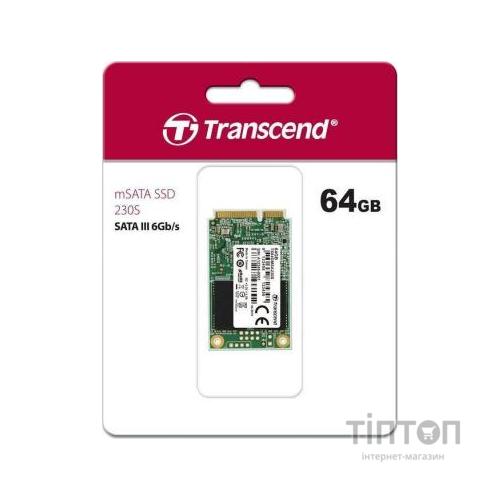 Накопичувач SSD mSATA 64GB Transcend (TS64GMSA230S)