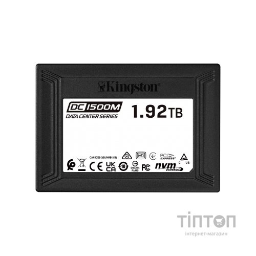 Накопичувач SSD U.2 2.5" 1.92TB Kingston (SEDC1500M/1920G)