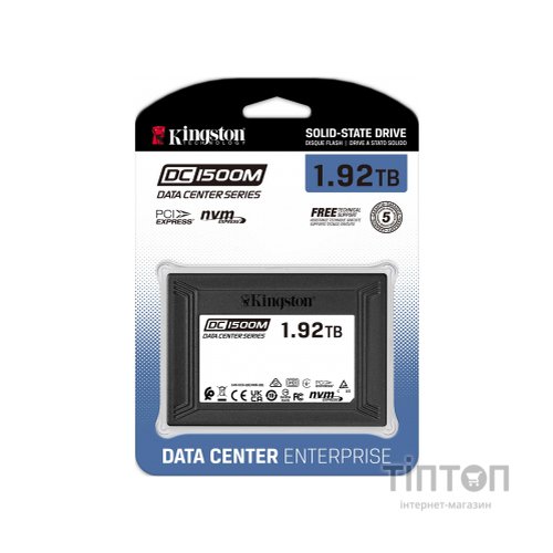 Накопичувач SSD U.2 2.5" 1.92TB Kingston (SEDC1500M/1920G)