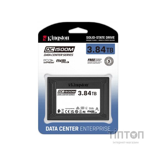 Накопичувач SSD U.2 2.5" 3.84TB Kingston (SEDC1500M/3840G)