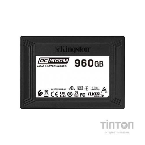 Накопичувач SSD U.2 2.5" 960GB Kingston (SEDC1500M/960G)