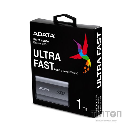 Накопичувач SSD USB 3.2 1TB ADATA (AELI-SE880-1TCGY)