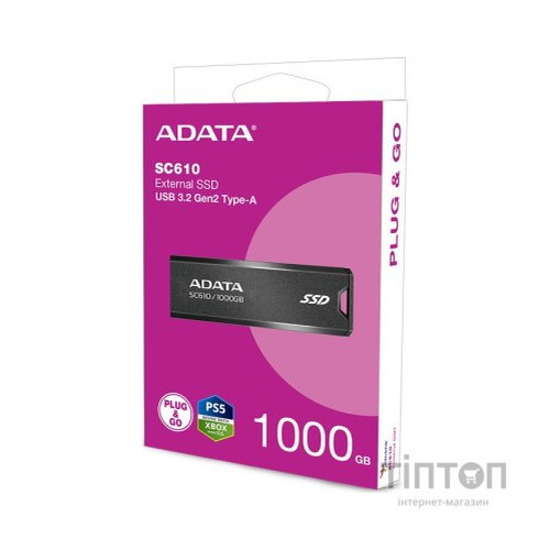 Накопичувач SSD USB 3.2 1TB SD610 ADATA (SC610-1000G-CBK/RD)