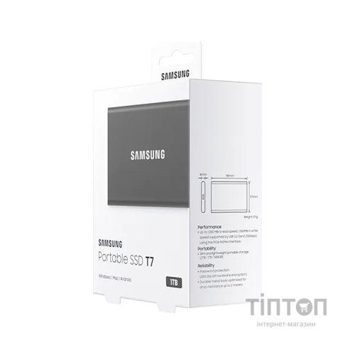 Накопичувач SSD USB 3.2 1TB T7 Samsung (MU-PC1T0T/WW)