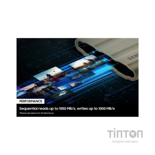 Накопичувач SSD USB 3.2 1TB T7 Shield Samsung (MU-PE1T0K/EU)