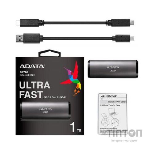 Накопичувач SSD USB 3.2 256GB ADATA (ASE760-256GU32G2-CTI)