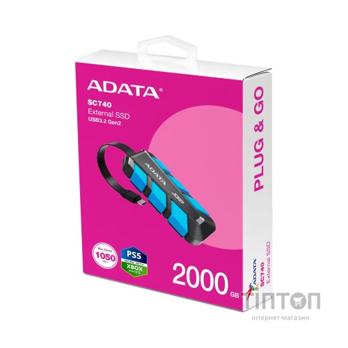 Накопичувач SSD USB 3.2 2TB SC740 ADATA (SC740-2000G-CBU)