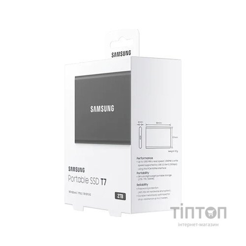 Накопичувач SSD USB 3.2 2TB T7 Samsung (MU-PC2T0T/WW)