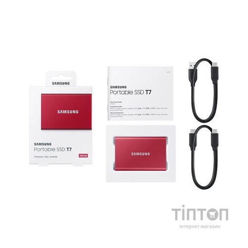 Накопичувач SSD USB 3.2 500GB T7 Samsung (MU-PC500R/WW)