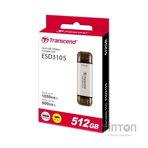 Накопичувач SSD USB 3.2 512TB ESD310 Transcend (TS512GESD310S)