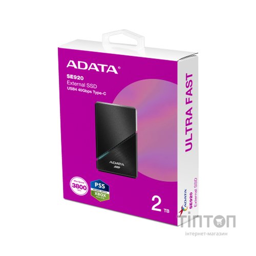 Накопичувач SSD USB 4.0 2TB SE920 ADATA (SE920-2TCBK)