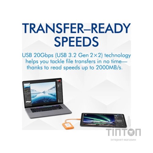 Накопичувач SSD USB Type-C 1TB Rugged Mini LaCie (STMF1000400)