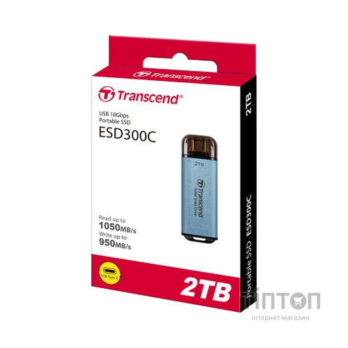 Накопичувач SSD USB Type-C 2TB ESD300 Transcend (TS2TESD300C)