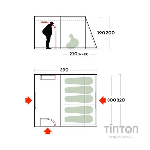 Намет Ferrino Fenix 5 Petrol (928939)