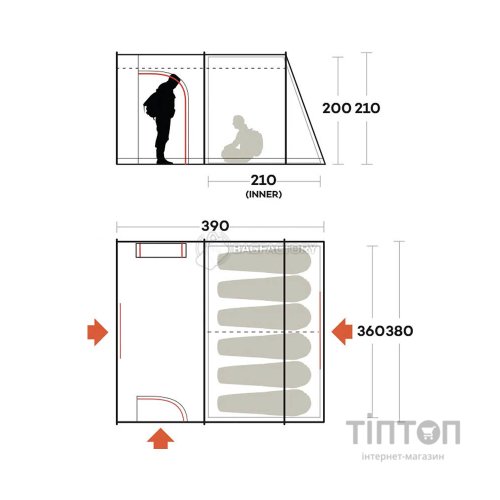 Намет Ferrino Fenix 6 Petrol (929601)
