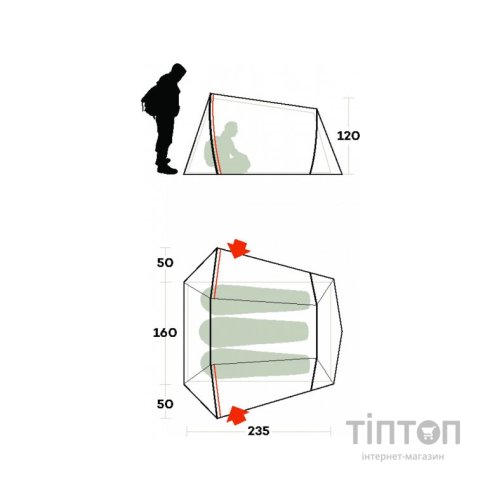 Намет Ferrino Lightent 3 Pro Olive Green (928977)