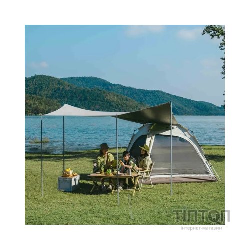 Намет Naturehike чотиримісний із тентом автоматичний Ango CNK2550WS010, сірий (6975641888123)