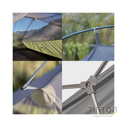 Намет Naturehike NH18T030-T 20D Cloud Up 3 Updated Темно-Зелений (6927595765685)