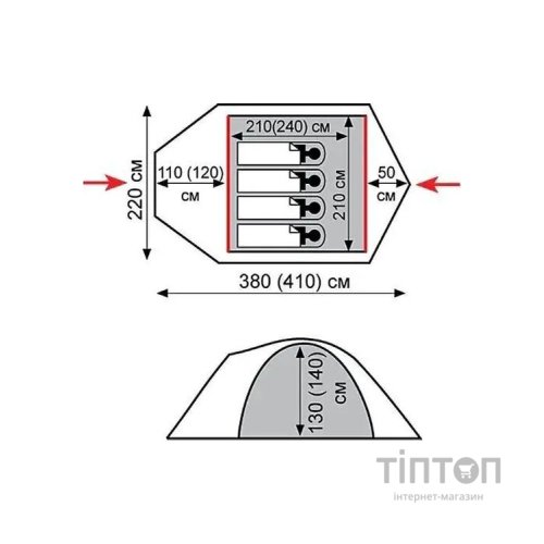 Намет Tramp Mountain 3 V2 Green (UTRT-023-green)