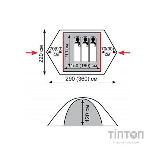 Намет Tramp Peak 2 v2 (TRT-025)