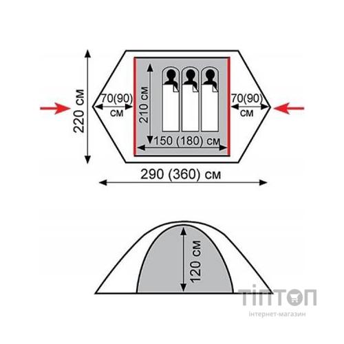 Намет Tramp Peak 3 v2 (TRT-026)