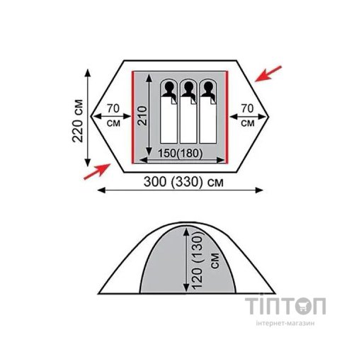 Намет Tramp Rock 3 V2 Green (UTRT-028-green)